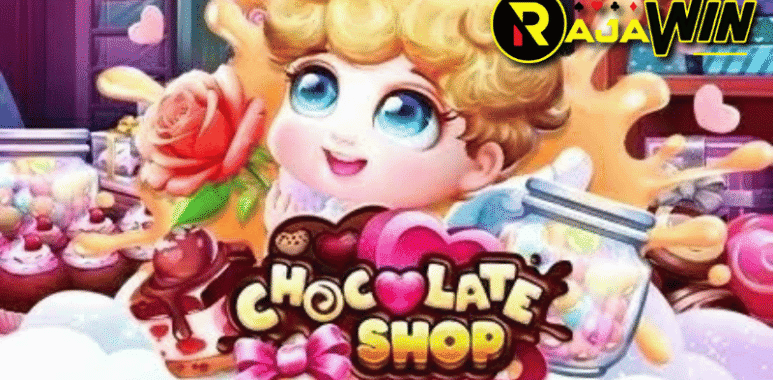 Tampilan permainan slot Chocolate Shop Joker Gaming bertema olahan cokelat manis dan lezat.