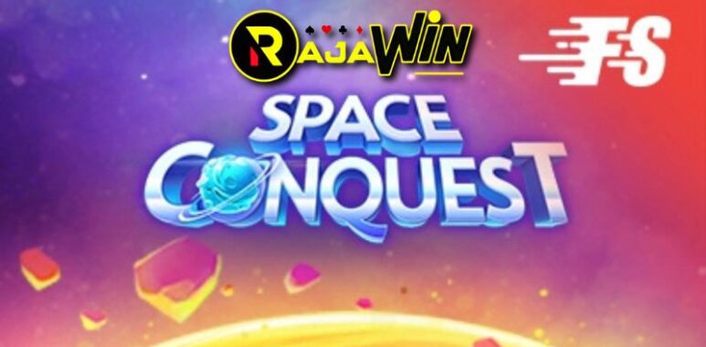 Tampilan slot Space Conquest Spadegaming bertema penjelajahan luar angkasa dan antariksa futuristik